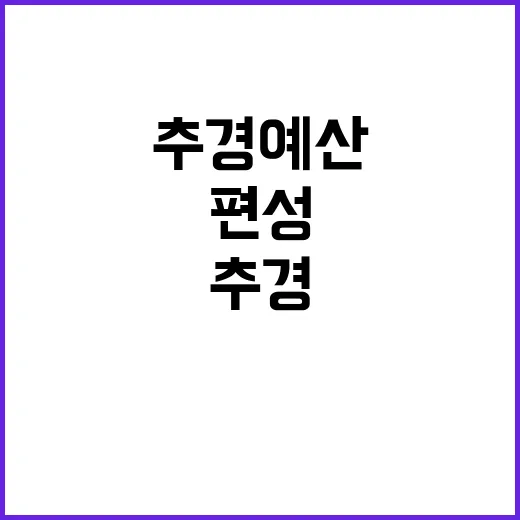 추경예산 기재부 “편성 검토 않고 있습니다”