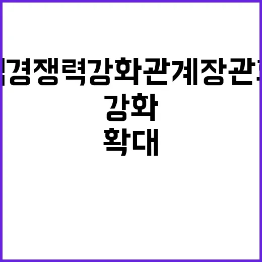 산업경쟁력강화 관계장관회의 확대의 힘!