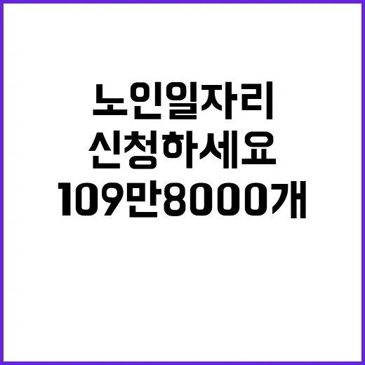 노인일자리 109만…