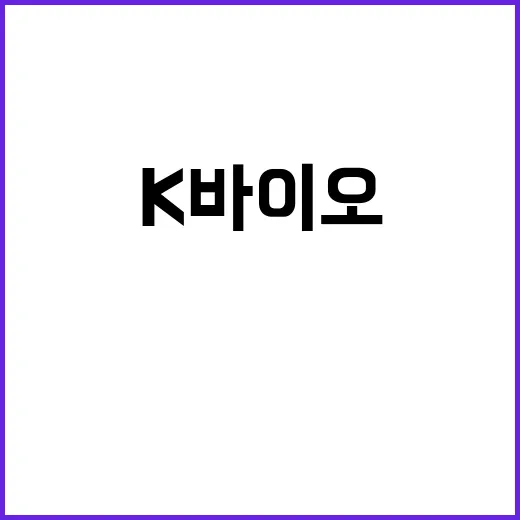 K바이오 펀드 3066억 원 투자 새 전환점!