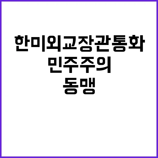 한미 외교장관 통화…