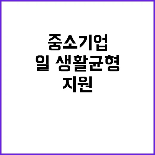 일·생활 균형 중소…