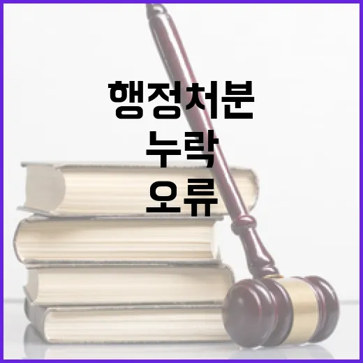 행정처분 보완 누락 오류 시 기회 제공!