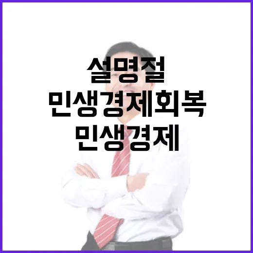 설 명절 민생경제 …