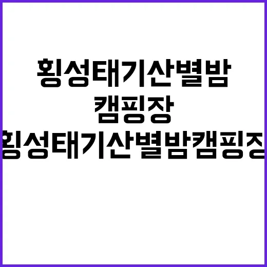 횡성 태기산 별밤 캠핑장