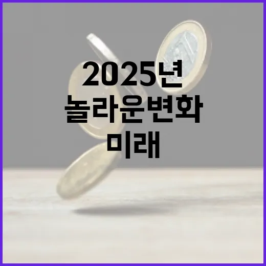 미래 2025년의 놀라운 변화가 시작된다!