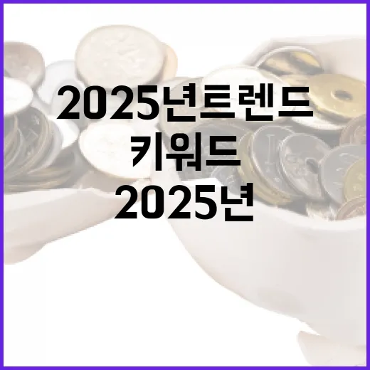 2025년 트렌드 미래를 사로잡는 키워드들 공개!