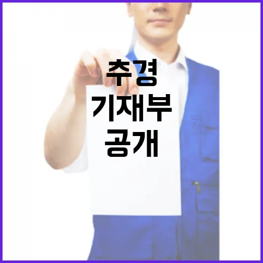 추경사업 검토? 기재부의 놀라운 진실 공개