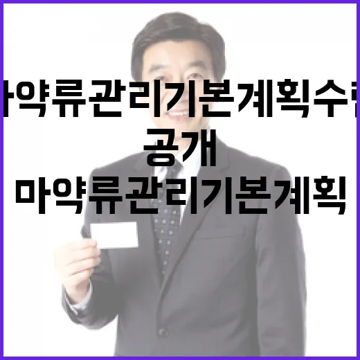 마약류 관리 기본계획 수립의 중요성 공개!