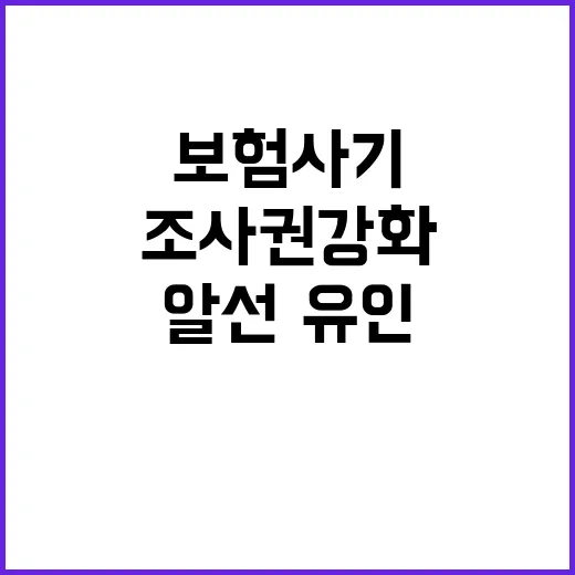 보험사기, 조사권 강화로 알선·유인 엄중 수사의뢰!