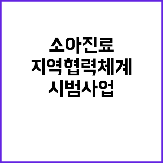 소아진료, 지역협력…