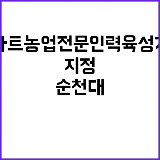 스마트농업 전문인력…