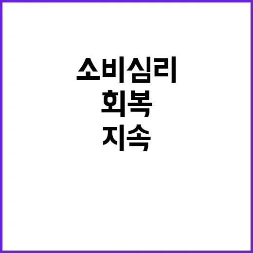 경기회복 지속 소비…