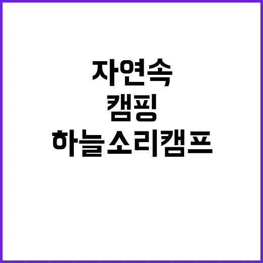 하늘소리 캠프 자연…