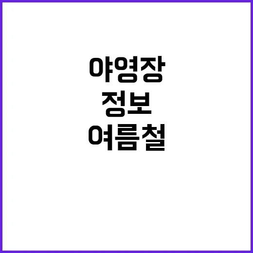 대양 야영장 여름철…