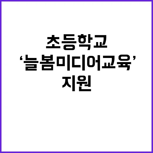 ‘늘봄 미디어교육’ 지원…초등학교 100곳 놀이터 변신!