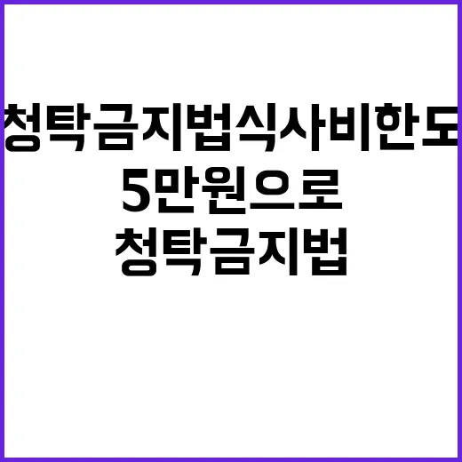 청탁금지법 식사비 …