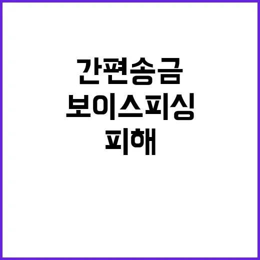 간편송금 보이스피싱 피해 예방 법칙 공개!