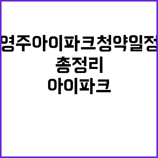 영주 아이파크 청약…