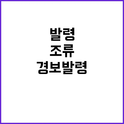 조류경보 발령 먹는…