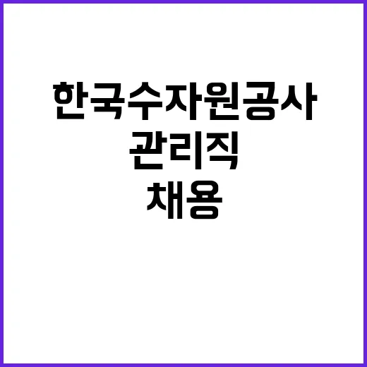 [한국수자원공사] 경북지역협력단 울릉, 포항, 청도, 김천, 영주, 문경, 영양현대화사업소 특수직(기술관리_건설사업) 채용 공고