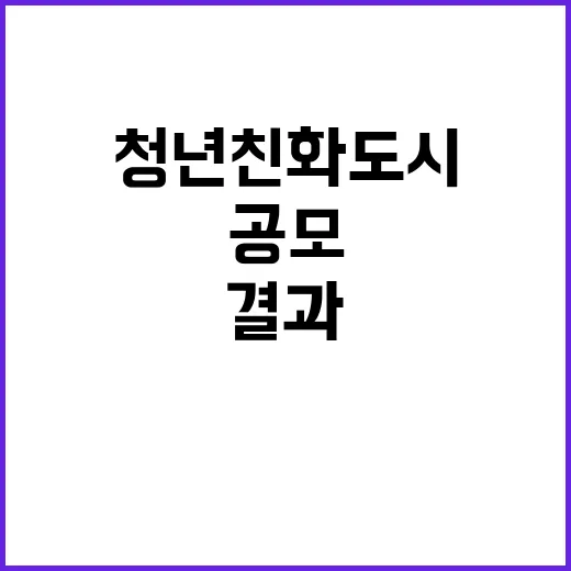 청년친화도시 공모 12월 결과 기대감 고조!