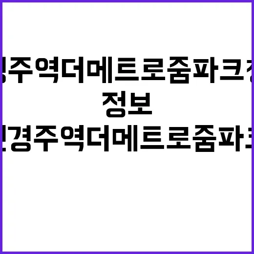 신경주역 더 메트로 줌파크 청약 정보 분양가 궁금하지?