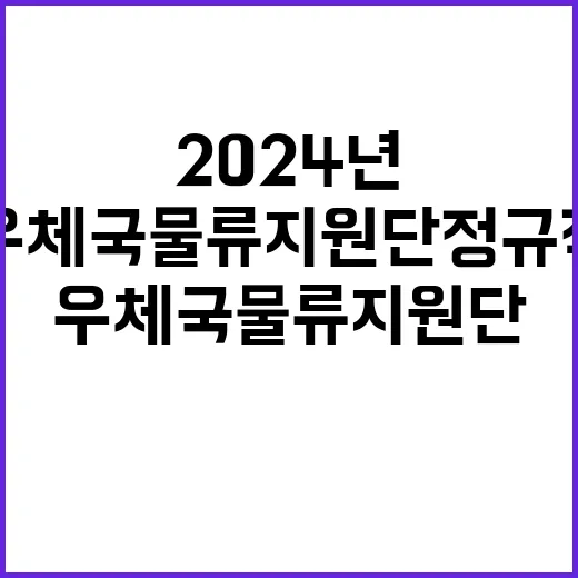 2024년 우체국물류지원단 하반기 개방형 계약직(원주, 안동사업소장) 채용 공고