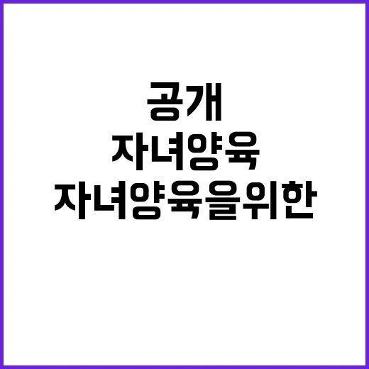 세제혜택 자녀 양육을 위한 숨겨진 비밀 공개!