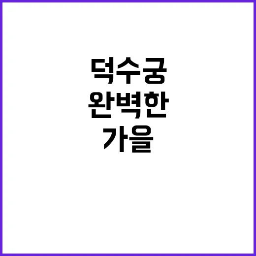 가을 덕수궁 뮤지컬과 차의 완벽한 조화!