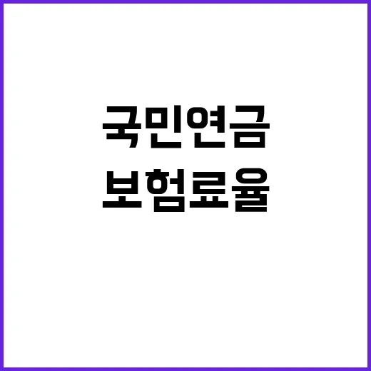 국민연금 인상 보험료율 9%에서 13%로 변화!