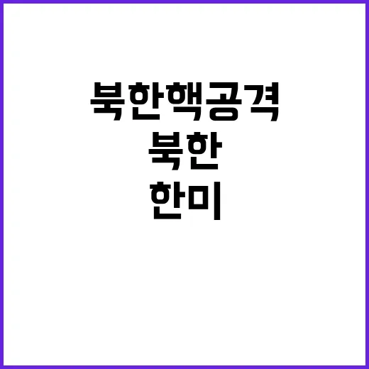 북한 핵공격 한미 …