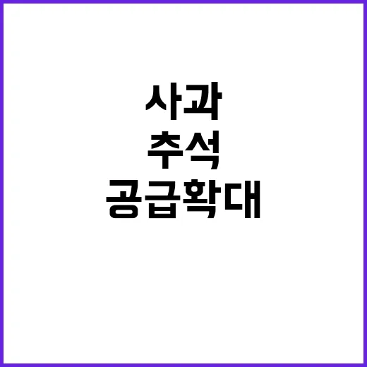 추석 사과 가격 안…