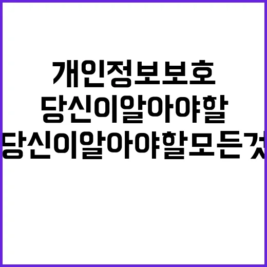 개인정보 보호 당신…