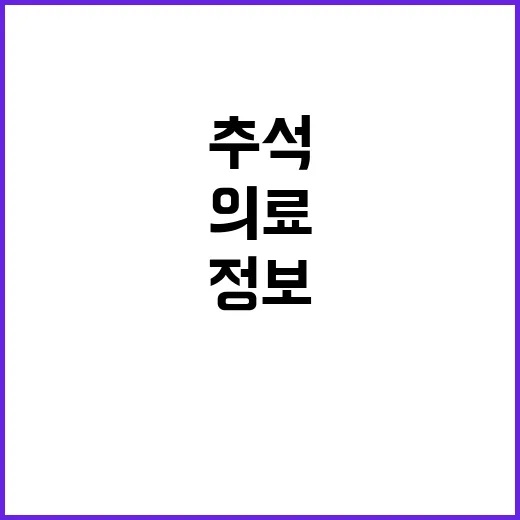 추석 의료 정보 1…