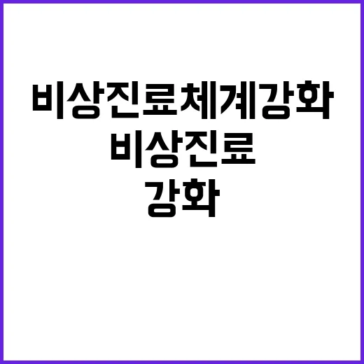 보훈대상자 비상진료체계 강화로 진료 차질 없애기!