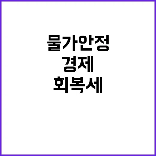 경제 회복세 물가 …