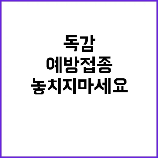 인플루엔자 예방접종…