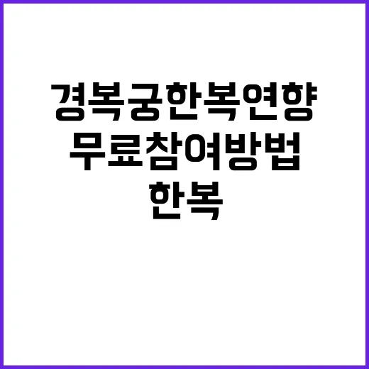 경복궁 한복 연향 …