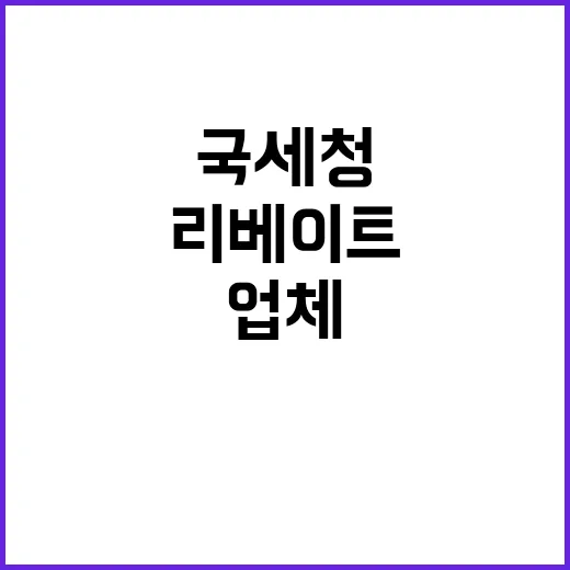 국세청 47개 업체…