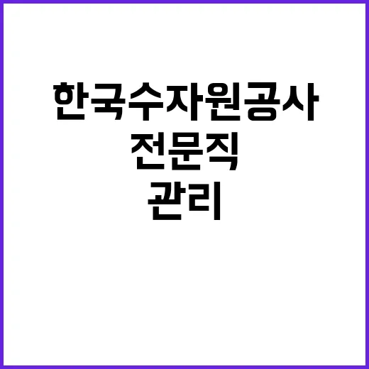 한국수자원공사 비정…