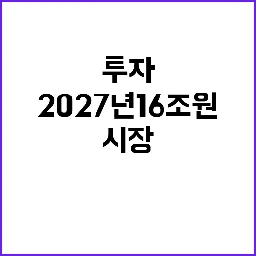 투자확대 2027년 16조 원 시장 기대된다!