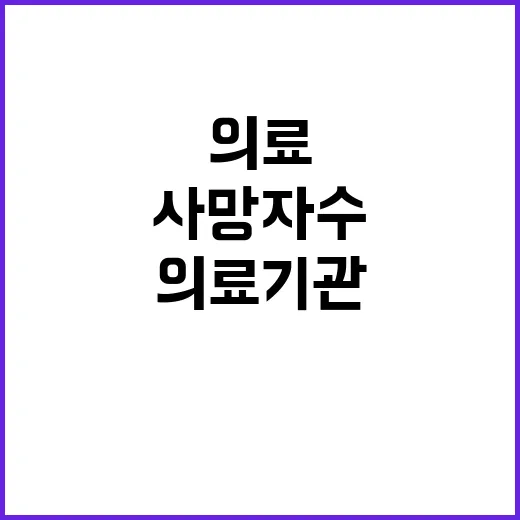 의료기관 사망자 수…