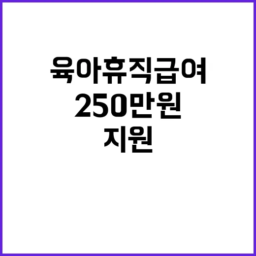 250만원 육아휴직…