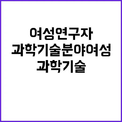 과학기술분야 여성 연구자의 증가 배경은?