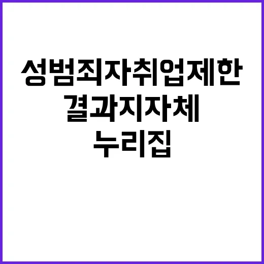 성범죄자 취업제한 …