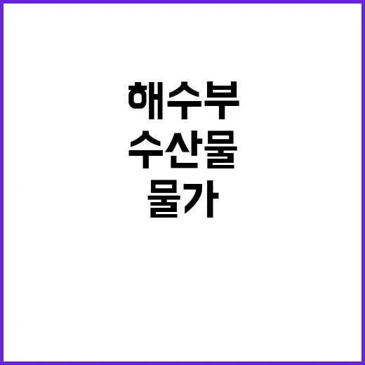 해수부 수산물 물가…