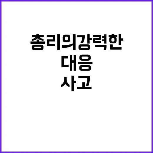 사고 대비 총리의 …