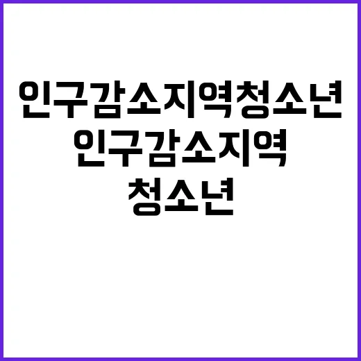 인구감소지역 청소년 미래 위한 기회 제공!