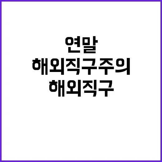 “연말 해외직구 주…